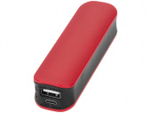 Портативное зарядное устройство Edge, 2000 mAh (черный, красный)