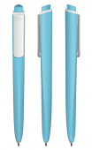 Ручка Torsion/P02 Pigra 02 Soft Touch Premec, голубой, белый клип