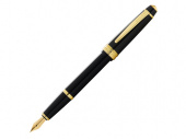 Ручка перьевая Bailey Ligh Polished Black Resin and Gold Tone, перо F (черный)