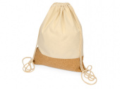 Рюкзак-мешок Corky хлопковый со вставкой из пробки (натуральный)