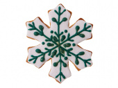 Пряник имбирный Снежинка (белый)