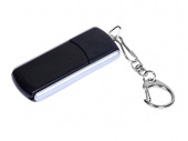 USB 3.0- флешка промо на 64 Гб с прямоугольной формы с выдвижным механизмом (черный, серебристый)