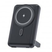Магнитный внешний аккумулятор Axion с беспроводной зарядкой (15W), 10000 Mah, черный