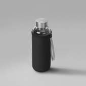 Бутылка для воды Pure c чехлом (прозрачный, черный)