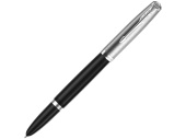 Ручка перьевая Parker 51 Core, F (черный, серебристый)