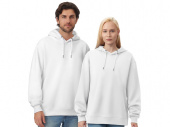 Толстовка с капюшоном оверсайз Lisbon унисекс (белый)