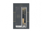 Набор Parker Urban Core Muted Black GT: ручка шариковая, ручка роллер (черный, золотистый)