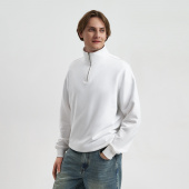 Толстовка на молнии унисекс FLOW, белая, размер M/L