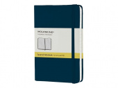 Записная книжка Moleskine Classic (в клетку), Pocket (9х14 см), голубой сапфир