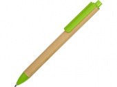 Ручка картонная шариковая Эко 2.0 (зеленое яблоко, бежевый)