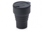 Силиконовый складной стакан GoCup (темно-серый)