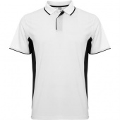 Спортивная футболка поло MONTMELO мужская, БЕЛЫЙ/ЧЕРНЫЙ S