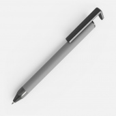 Ручка шариковая Standic с подставкой для телефона, серая