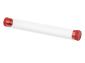 Футляр-туба пластиковый для ручки Tube 2.0 (прозрачный, красный)