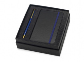Подарочный набор Reporter с ручкой и блокнотом А6 (черный, синий, синий)