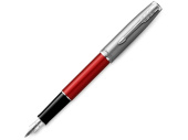 Перьевая ручка Parker Sonnet, F (красный, серебристый, черный)
