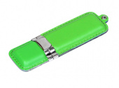 USB 3.0- флешка на 64 Гб классической прямоугольной формы (зеленый, серебристый)