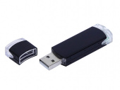 USB 2.0- флешка промо на 16 Гб прямоугольной классической формы (черный)