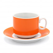 Чайная пара фарфоровая 220см³ экспресс Sunrise, оранжевый, в коробке Чайная пара фарфоровая 220см³ экспресс Sunrise, оранжевый, в коробке