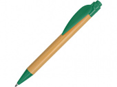 Ручка шариковая Листок (зеленый, светло-коричневый)