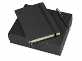 Подарочный набор Megapolis Velvet: ежедневник А5 , ручка шариковая (черный)
