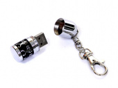 USB 2.0- флешка на 16 Гб Пуля (серебристый)