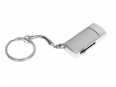 USB 2.0- флешка на 64 Гб с выдвижным механизмом и мини чипом (серебристый)