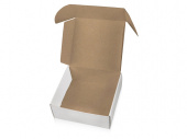 Коробка подарочная Zand, L (коричневый, белый)
