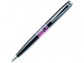 Ручка шариковая Libra (черный, фиолетовый, серебристый)