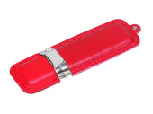 USB-флешка на 16 Гб классической прямоугольной формы (красный, серебристый)