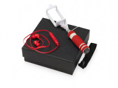 Подарочный набор Selfie с Bluetooth наушниками и моноподом (красный)