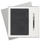 Подарочный набор Teolo, черный (ежедневник, ручка)