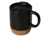Кружка с пробковым дном и крышкой Denpasar (черный)