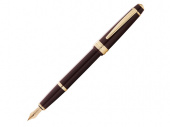 Ручка перьевая Bailey Light Polished Burgundy Resin and Gold Tone, перо F (красный)