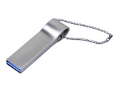 USB 2.0-флешка на 512 Мбайт с мини чипом и боковым отверстием для цепочки (серебристый)