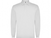 Рубашка поло Carpe мужская с длинным рукавом (белый)