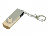 USB-флешка промо на 32 Гб с поворотным механизмом (серебристый, натуральный)