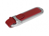 USB 3.0- флешка на 32 Гб с массивным классическим корпусом (коричневый, серебристый)
