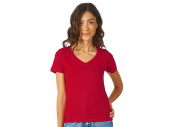 Футболка Heavy Super Club женская с V-образным вырезом (красный)