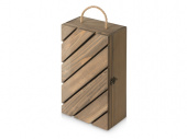 Коробка подарочная из массива дерева Two-bottle box (натуральный)