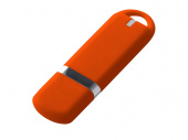 USB 2.0- флешка на 2 Гб, soft-touch (оранжевый)