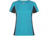 Спортивная футболка Shanghai женская (бирюзовый, графит)