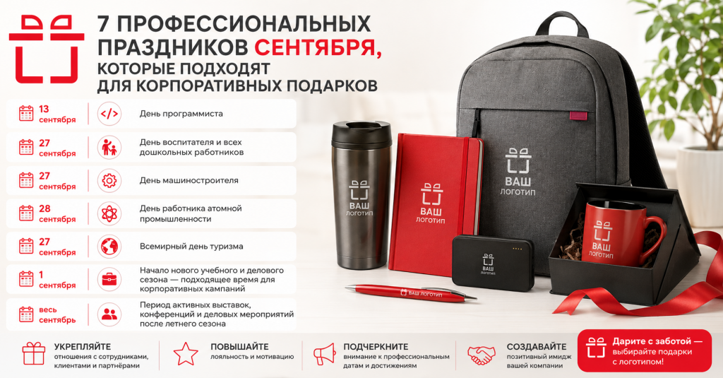 подарки на праздники с логотипом