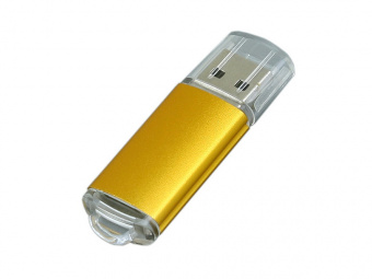 USB-флешка на 32 Гб с прозрачным колпачком (золотистый)