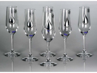 Набор бокалов для шампанского Siberian Light (серебристый, прозрачный)