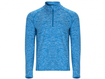 Толстовка с воротом на молнии Melbourne мужская (синий меланж)