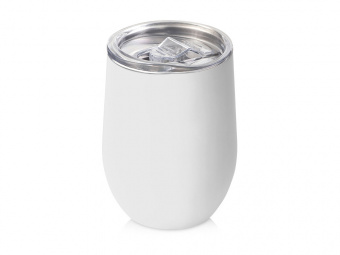 Вакуумная термокружка Sense Gum, непротекаемая крышка, soft-touch (белый)