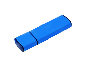 USB 2.0- флешка на 512 Мб Snow с колпачком (черный, синий)