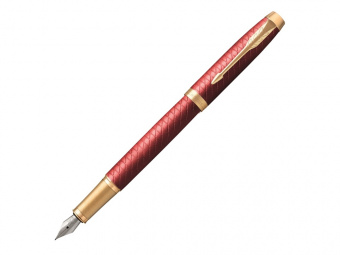 Перьевая ручка Parker IM Premium, F (красный, золотистый)