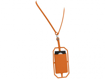 Картхолдер RFID со шнурком (оранжевый)